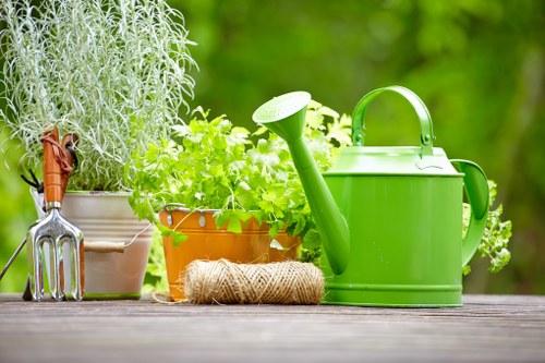 Supervised garden work with clear hazard control and tidy workspace
