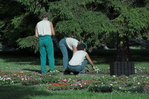 Notes being checked during a gardening service complaint review